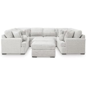 Signature Design by Ashley Snodoodle Straight Contemporary 3-Piece Sectional with Removable Cushion and Reversible Cushion, White(10-Piece Sectional)