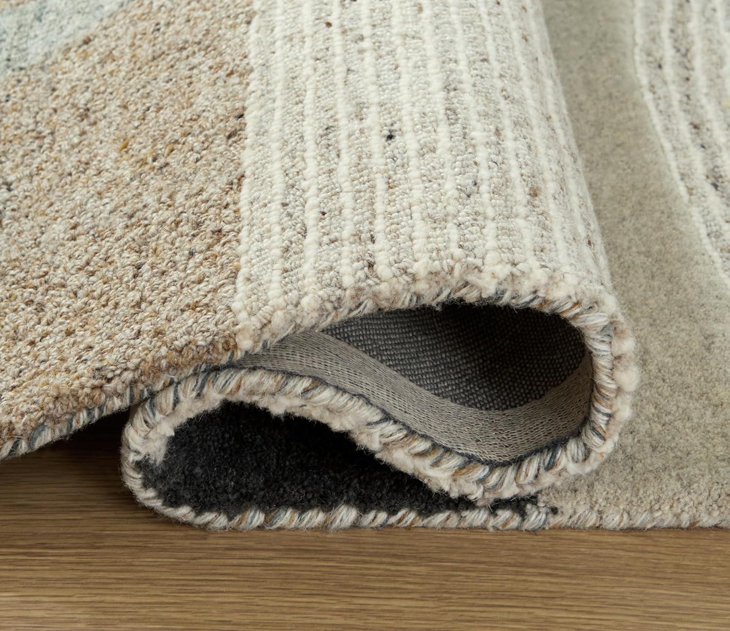 imageSignature Design by Ashley Edrickhill Casual Indoor HandTufted Abstract Wool Blend 5 x 7 Rug Light Brown amp Beige5 x 611 Rectangular
