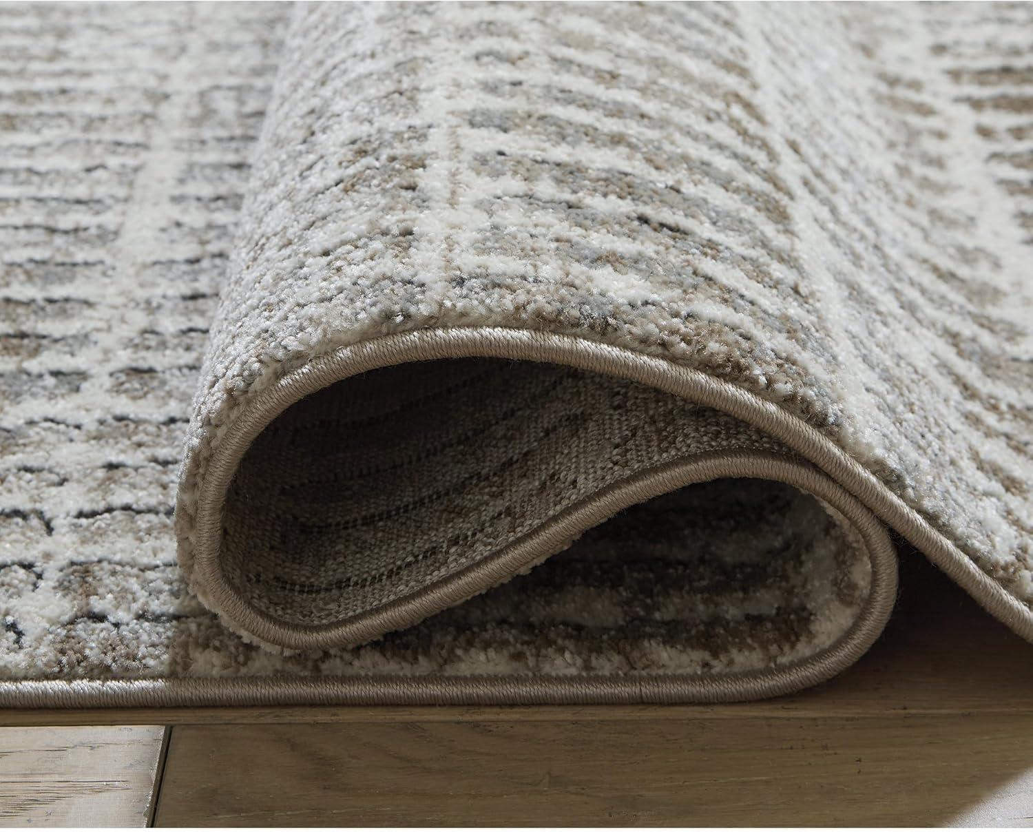 imageSignature Design by Ashley Fuadwick Transitional Indoor Striped Rectangular 5 x 7 Area Rug Brown amp Beige