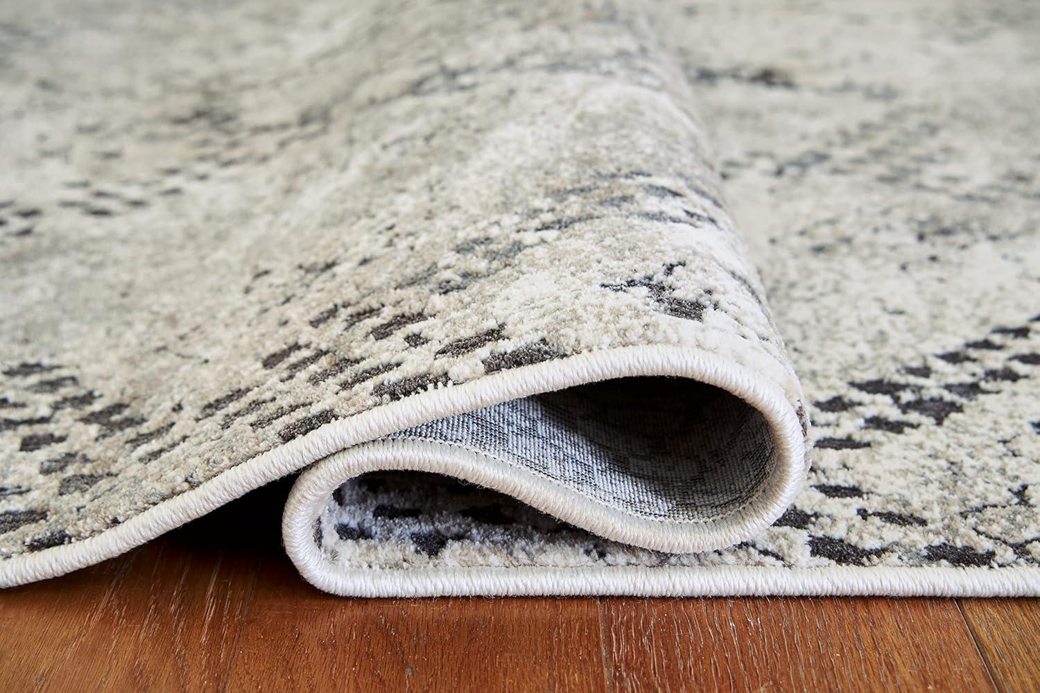 imageSignature Design by Ashley Poincilana Contemporary 5 x 7 Medium Pile Snakeskin Design Rug Gray5 x 7 Rectangular