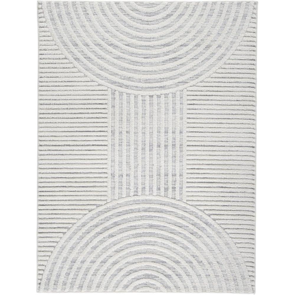imageSignature Design by Ashley Lambworth Contemporary 5x7 Area Rug White amp Light Gray710 x 10