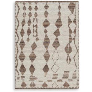 Signature Design by Ashley Brettler Casual Indoor Geometric 8 x 10 Large Rug, Beige & Light Brown(5’1″ x 6’11” (Rectangular))
