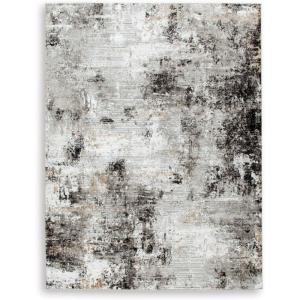 Signature Design by Ashley Langwell Contemporary Indoor Abstract 5 x 7 Rug, Black & Light Gray(7’11” x 10’2″ (Rectangular))