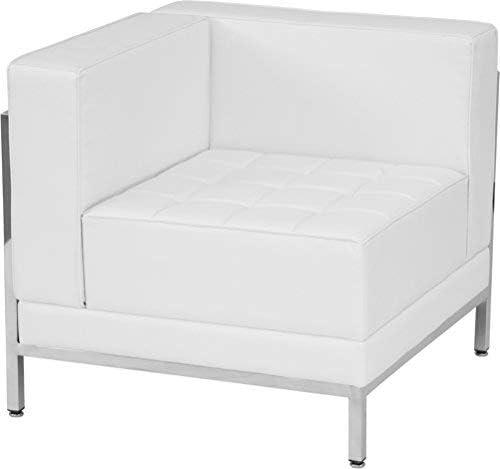 imageFlash Furniture Hercules Imagination Series LeatherSoft Sofa Ganging Clips 5 17 Piece Set Melrose White