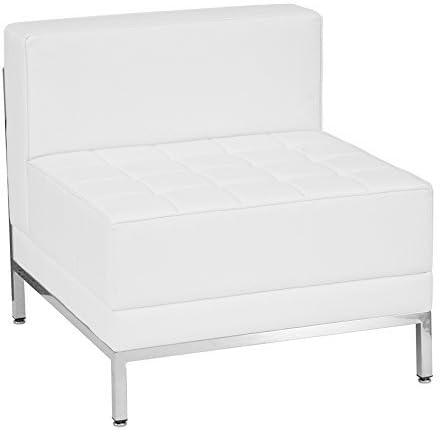 imageFlash Furniture Hercules Imagination Series LeatherSoft Sofa Ganging Clips 5 17 Piece Set Melrose White