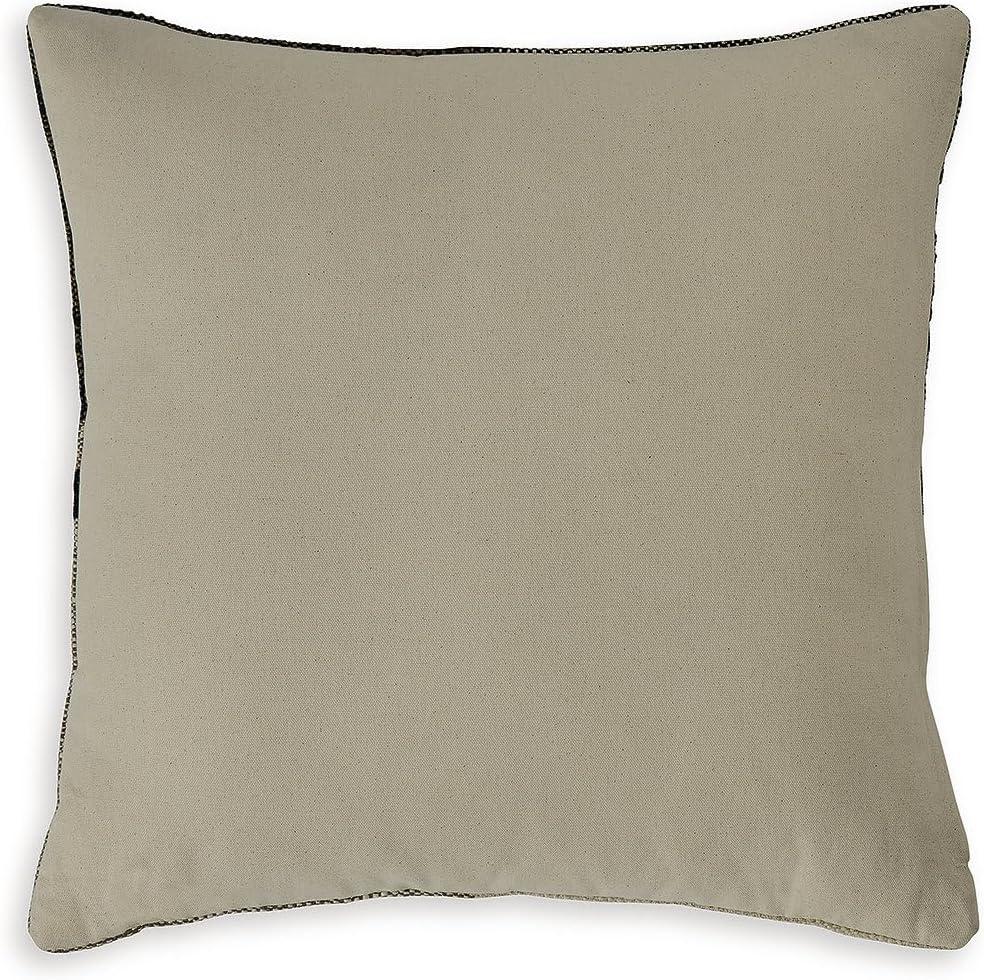 imageSignature Design by Ashley Adrielton Mid Century Indoor Plaid 20 x 20 Inches Pillow with Zipper Closure Black amp Light Brown