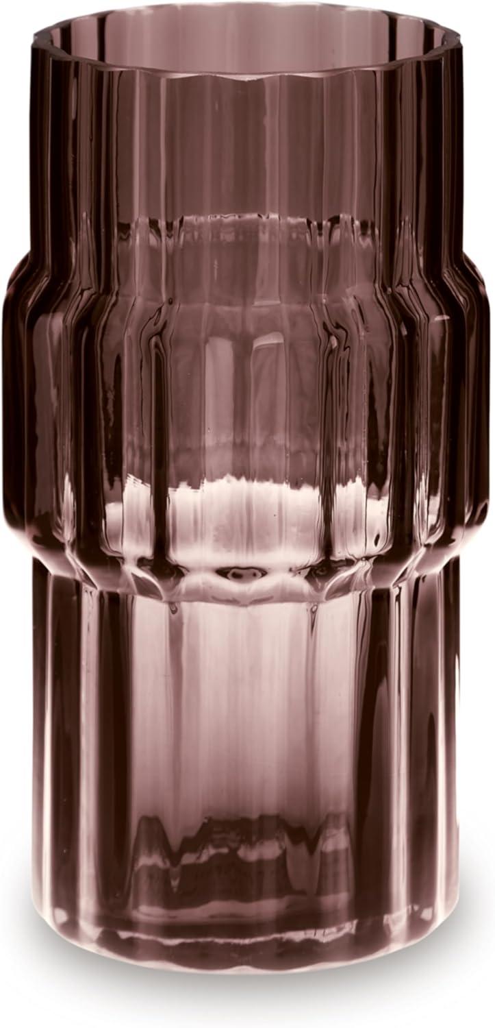 imageSignature Design by Ashley Dorlow Contemporary IndoorOutdoor Watertight Glass Vase with Wide Mouth Set of 2 PurplePurple