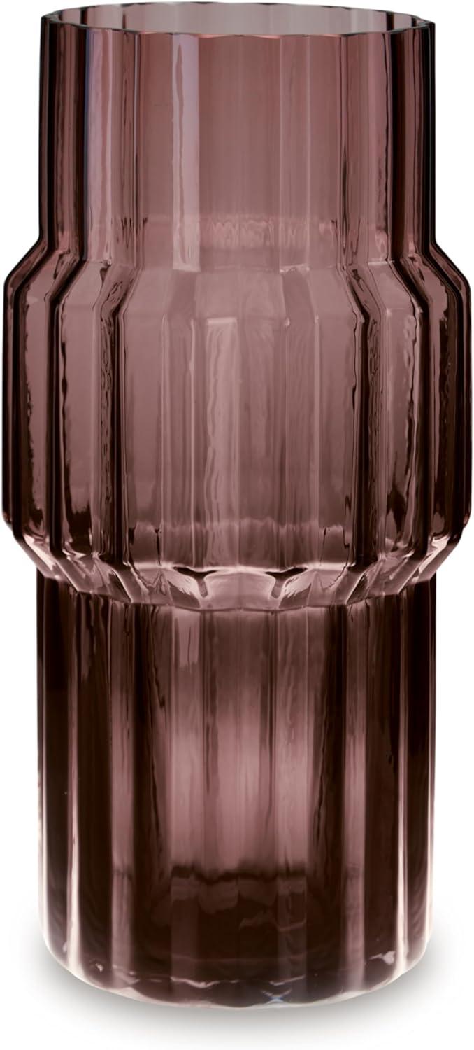 imageSignature Design by Ashley Dorlow Contemporary IndoorOutdoor Watertight Glass Vase with Wide Mouth Set of 2 PurplePurple