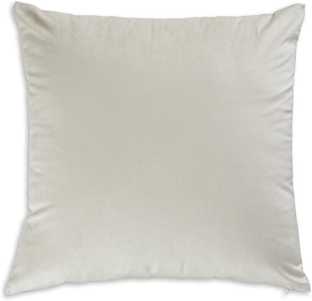 imageSignature Design by Ashley Edinfielders Casual Machine Washable Abstract Accent Pillow with Zipper Closure Beige amp Light Gray