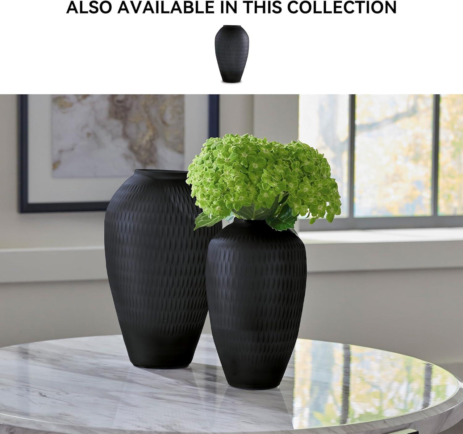 imageSignature Design by Ashley Etney 105 Contemporary Glass Vase Almost Black10 in