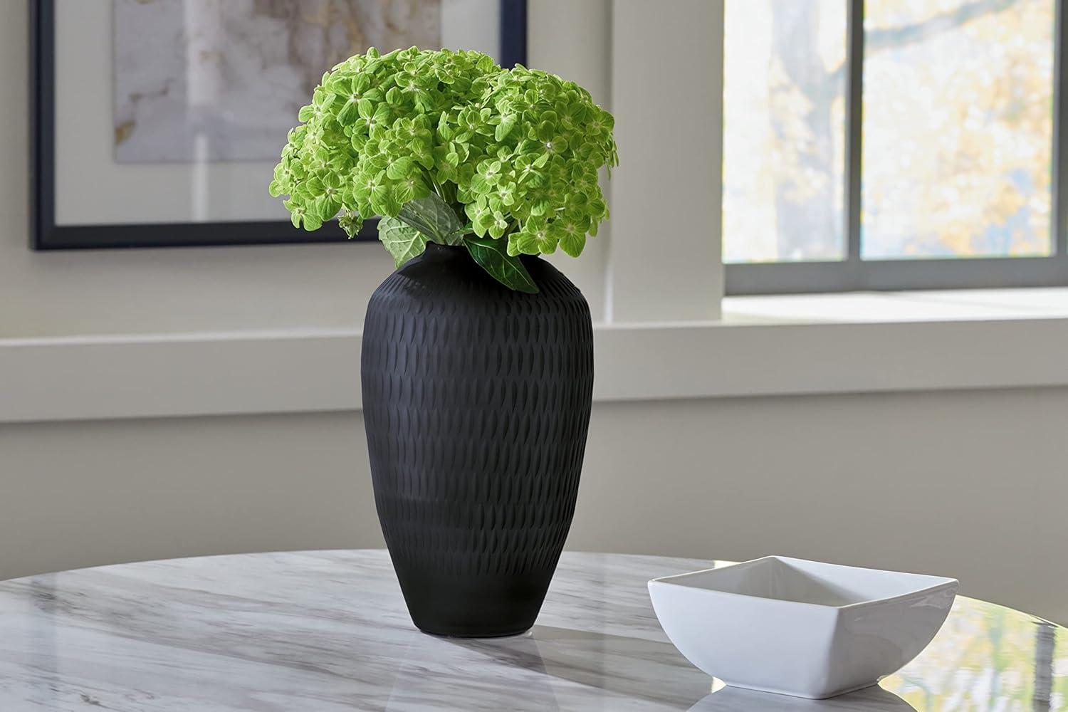 imageSignature Design by Ashley Etney 105 Contemporary Glass Vase Almost Black10 in