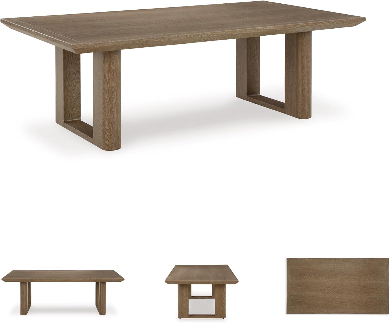 imageSignature Design by Ashley Furniture Serene Bay Dark Brown Outdoor Coffee Table