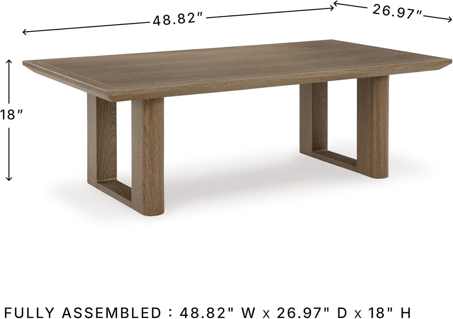 imageSignature Design by Ashley Furniture Serene Bay Dark Brown Outdoor Coffee Table