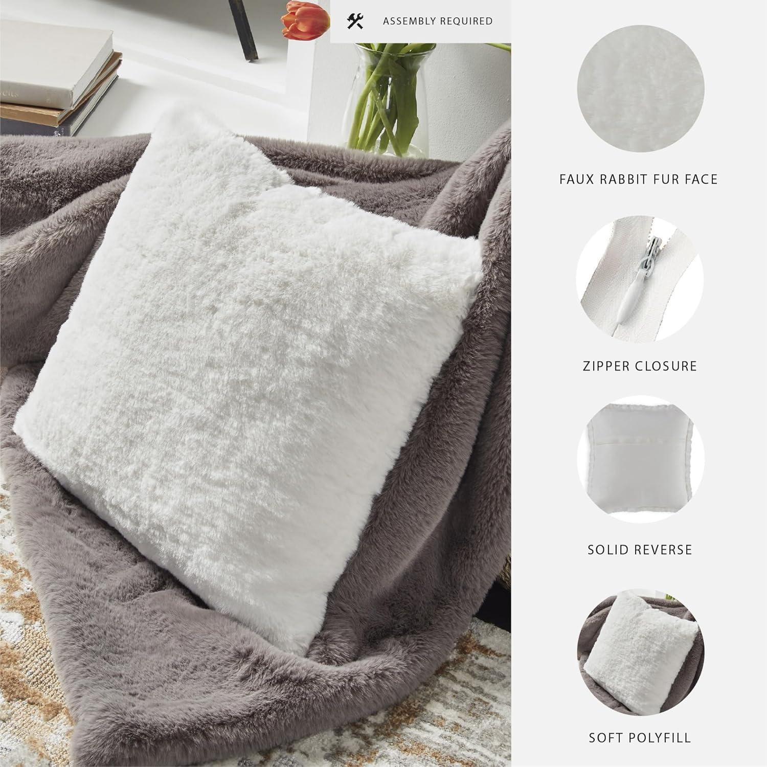 imageSignature Design by Ashley Gariland Pillow Set of 4 Square White 4 Count