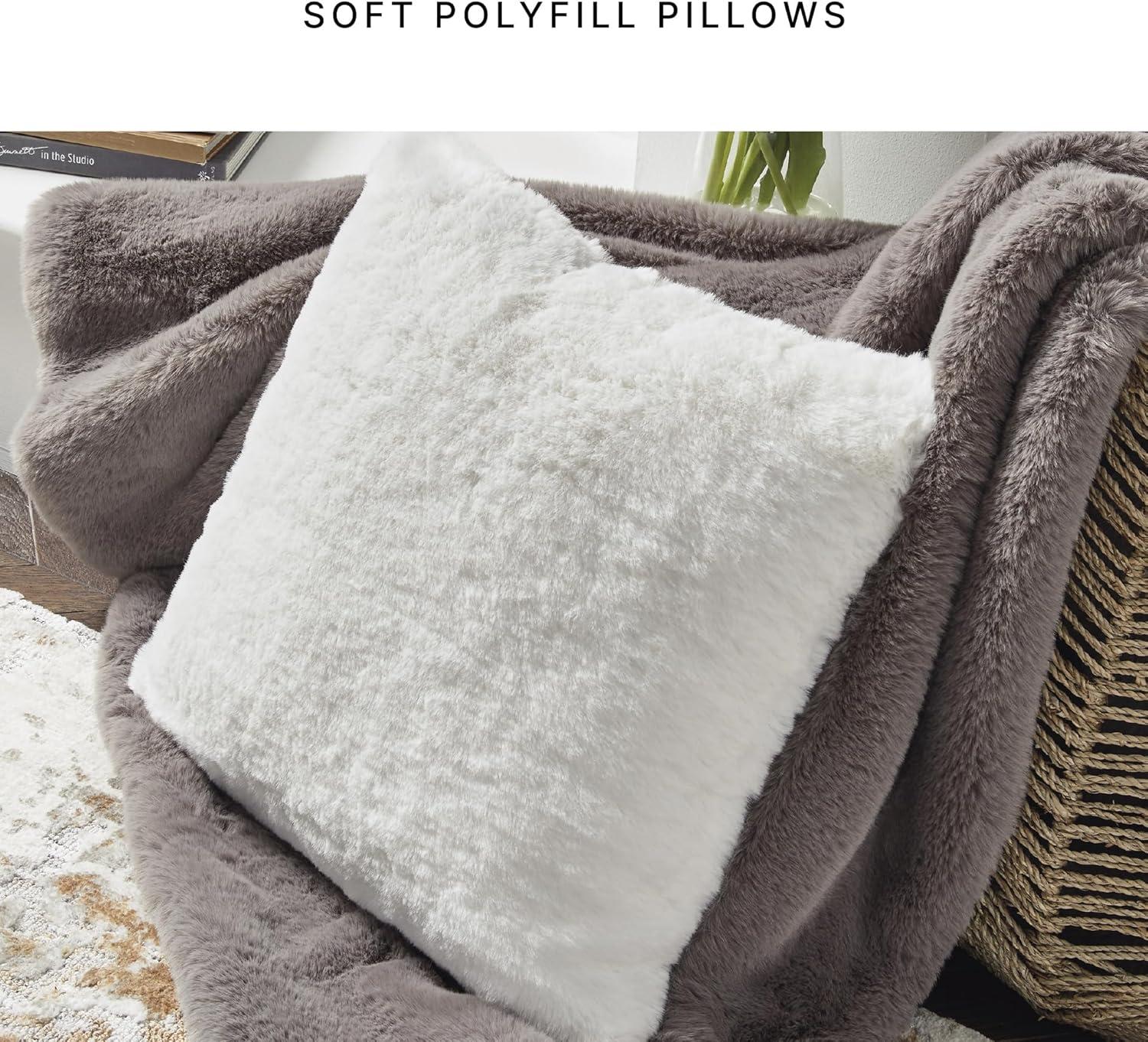 imageSignature Design by Ashley Gariland Pillow Set of 4 Square White 4 Count