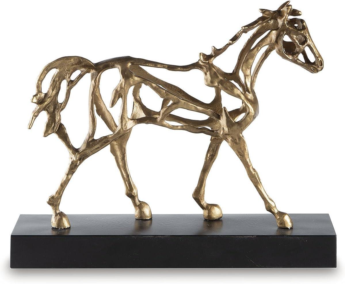 imageSignature Design by Ashley Grainville Art Deco Horse Sculpture with Antiqued Finish Metallic amp Black