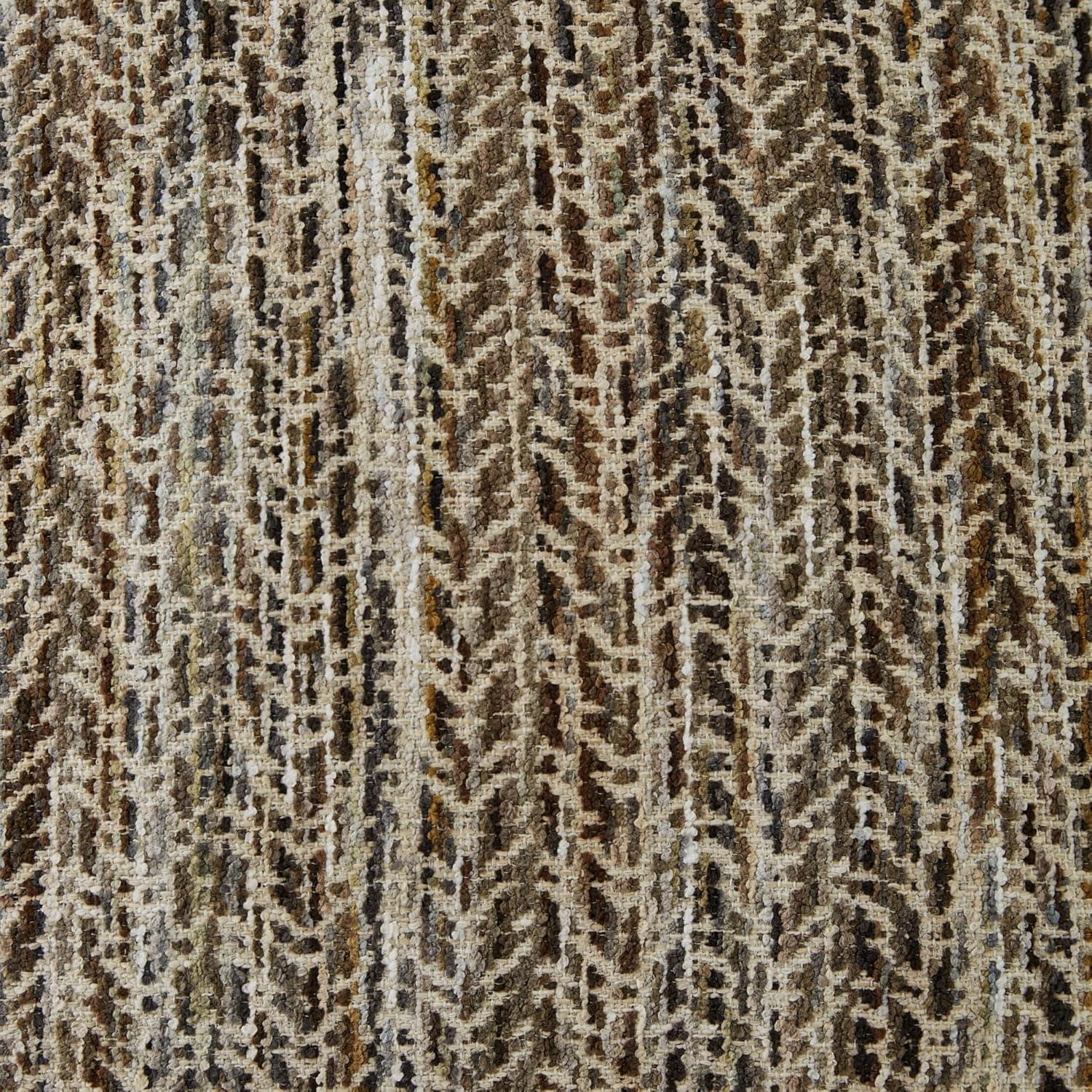imageSignature Design by Ashley Jayner Bohemian Indoor Chevron 20 x 20 Inches Pillow with Removable Cover and Zipper Closure Machine Washable Dark Brown amp Beige