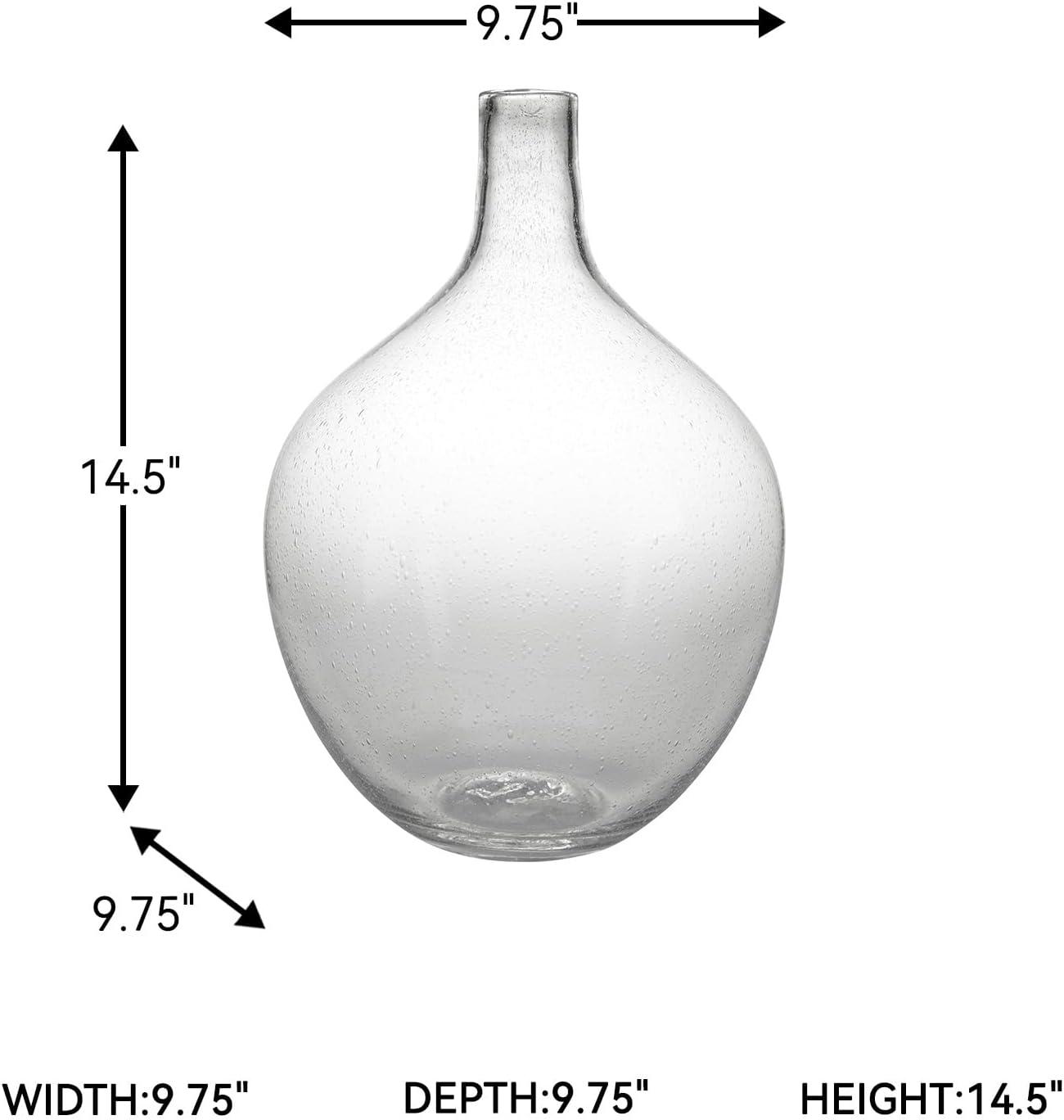imageSignature Design by Ashley Kurthorne Casual IndoorOutdoor 11 Seeded Glass Tabletop Vase Glass15
