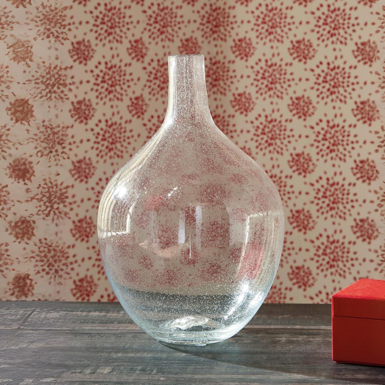 imageSignature Design by Ashley Kurthorne Casual IndoorOutdoor 11 Seeded Glass Tabletop Vase Glass15