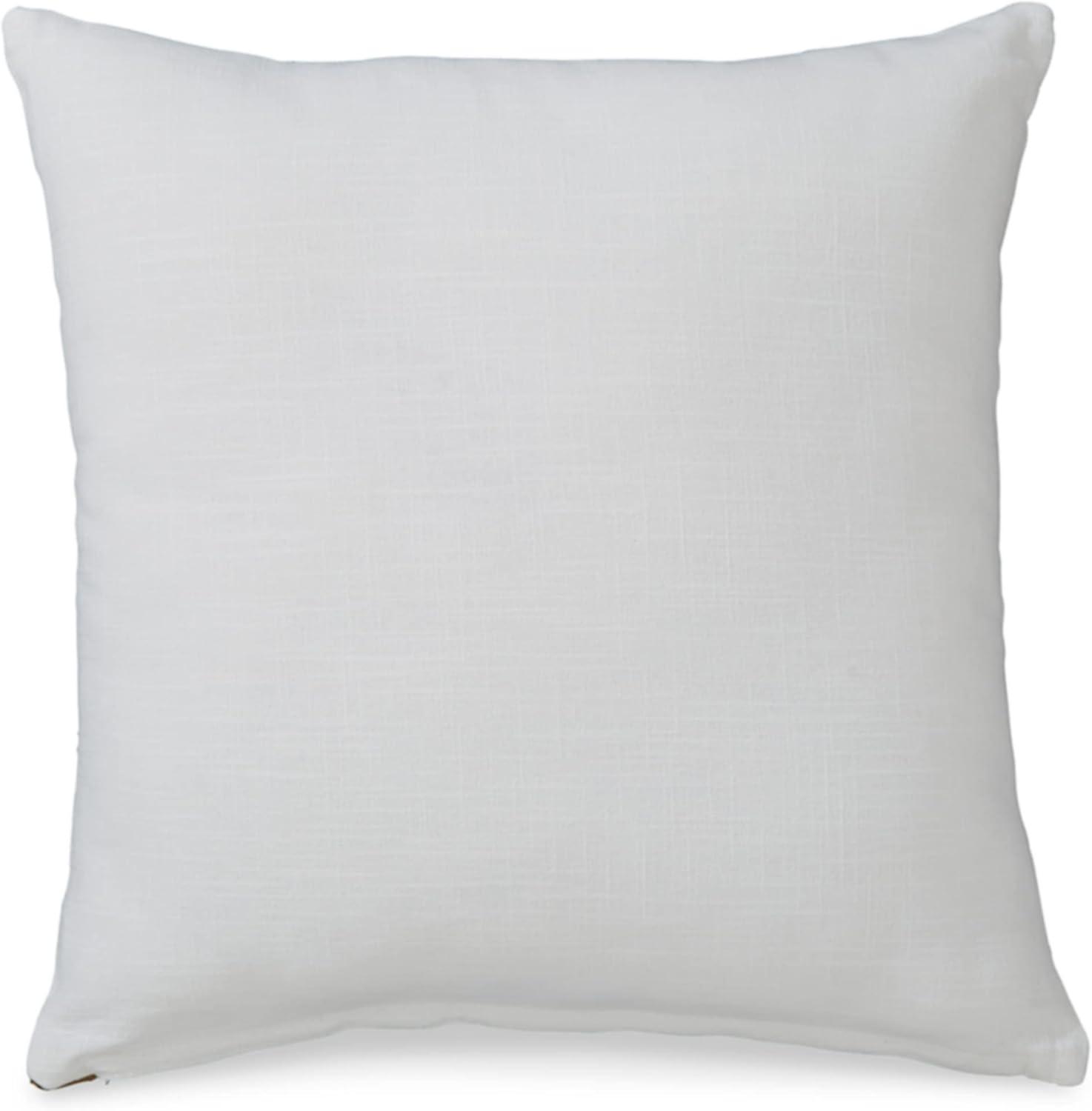 imageSignature Design by Ashley Longsum Contemporary Square Cotton Pillow with Embroidered Design 20 x 20 White amp Black