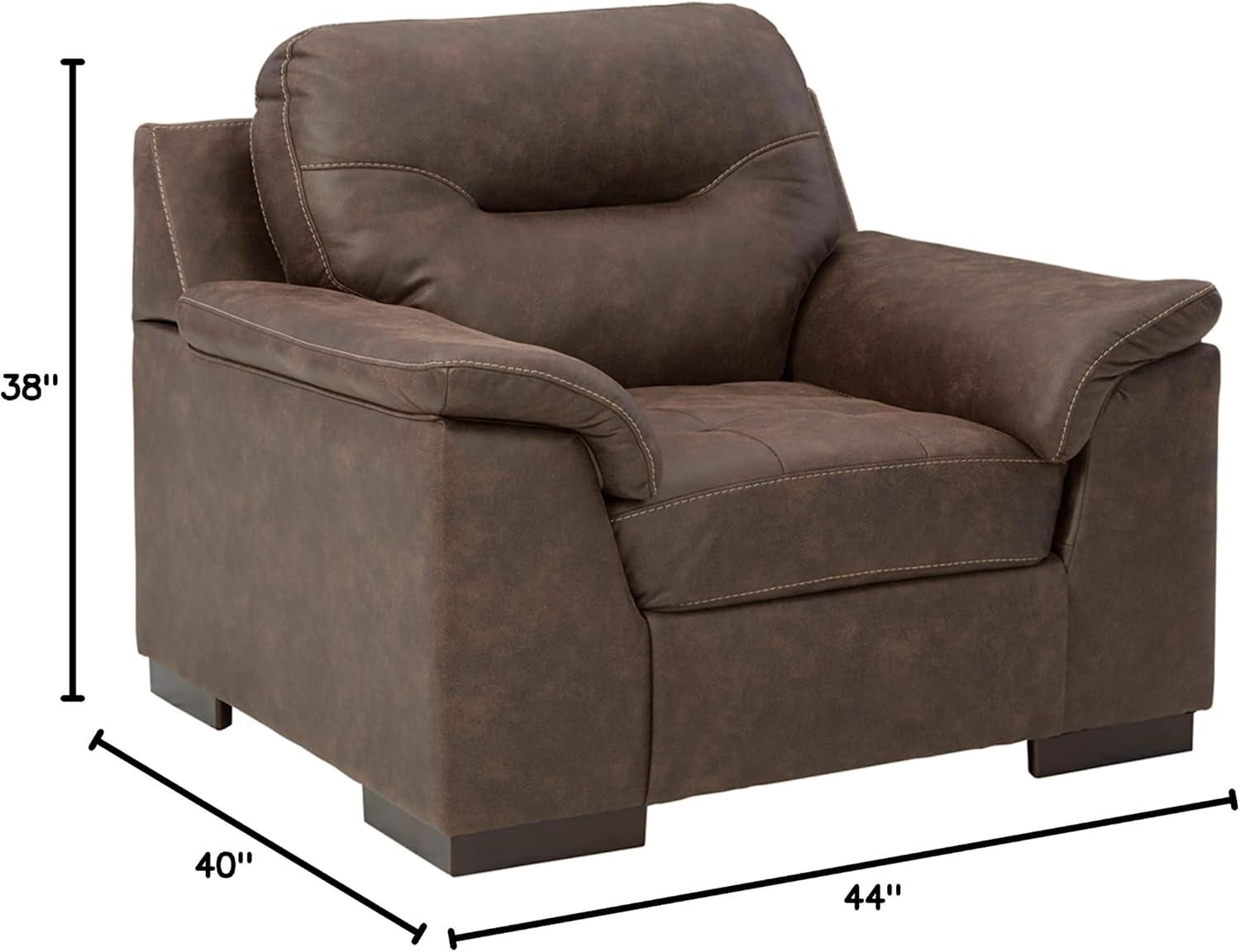 imageSignature Design by Ashley Maderla Classic Rectangular Tufted Ottoman Dark BrownBrown