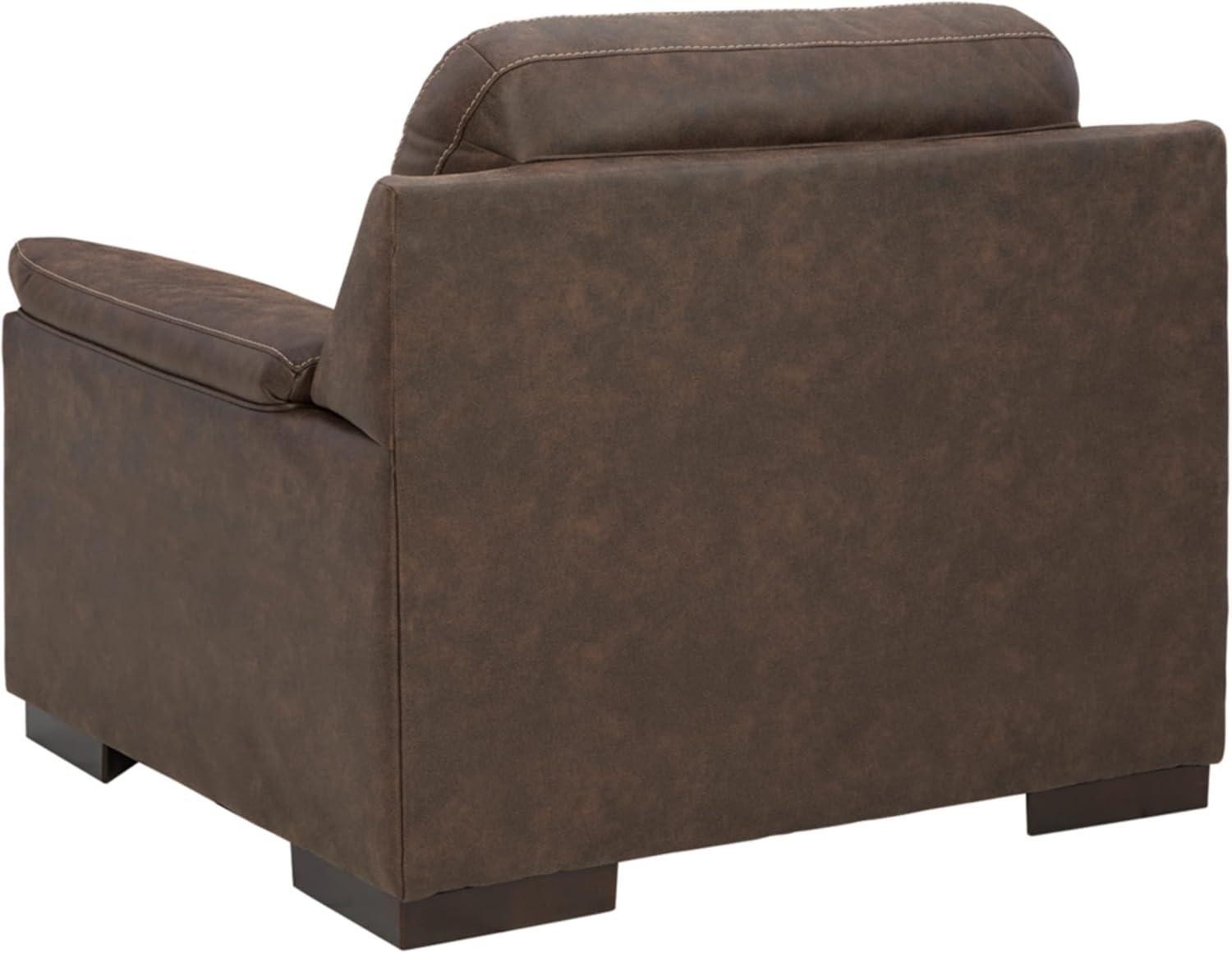 imageSignature Design by Ashley Maderla Classic Rectangular Tufted Ottoman Dark BrownBrown