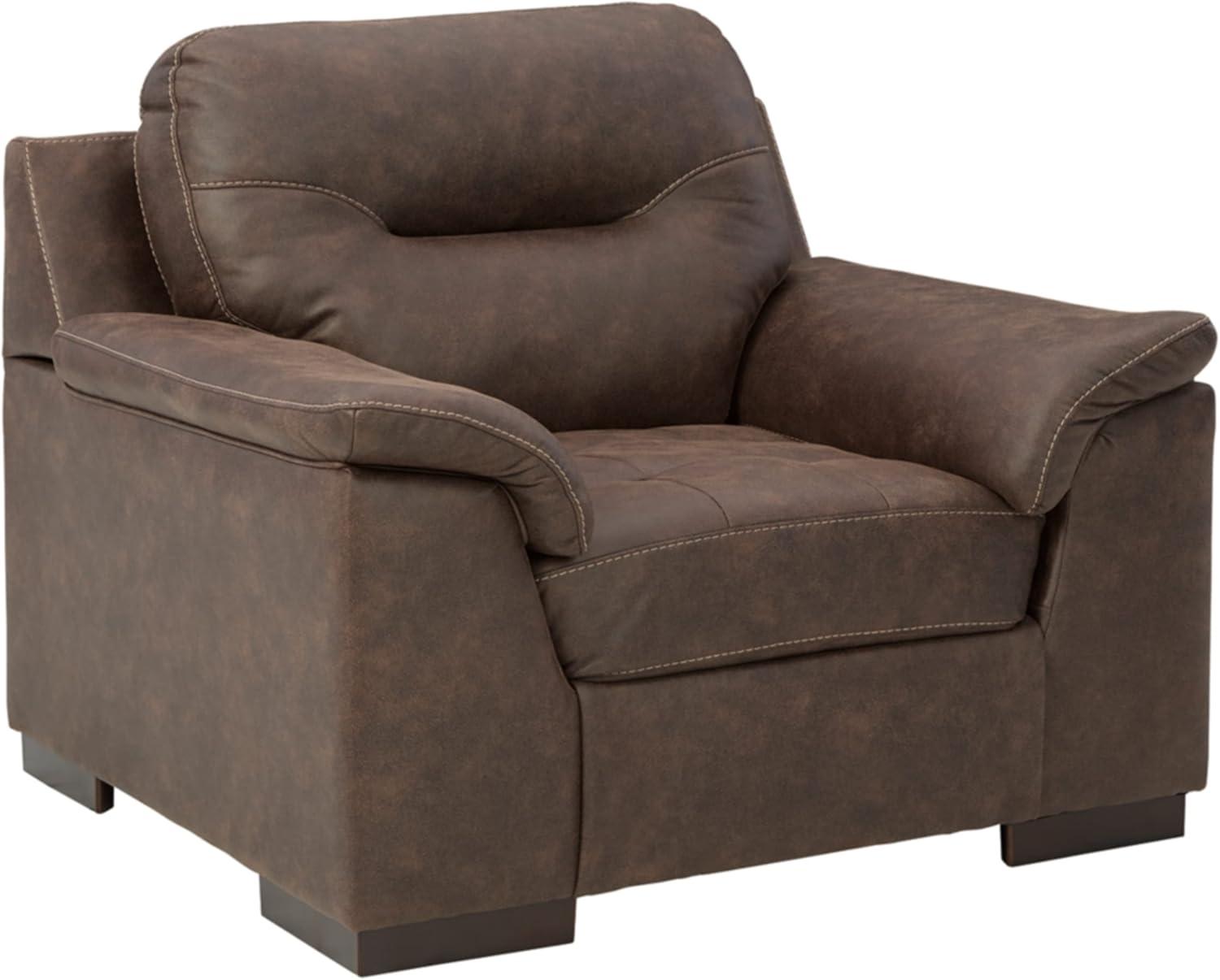 imageSignature Design by Ashley Maderla Classic Rectangular Tufted Ottoman Dark BrownBrown