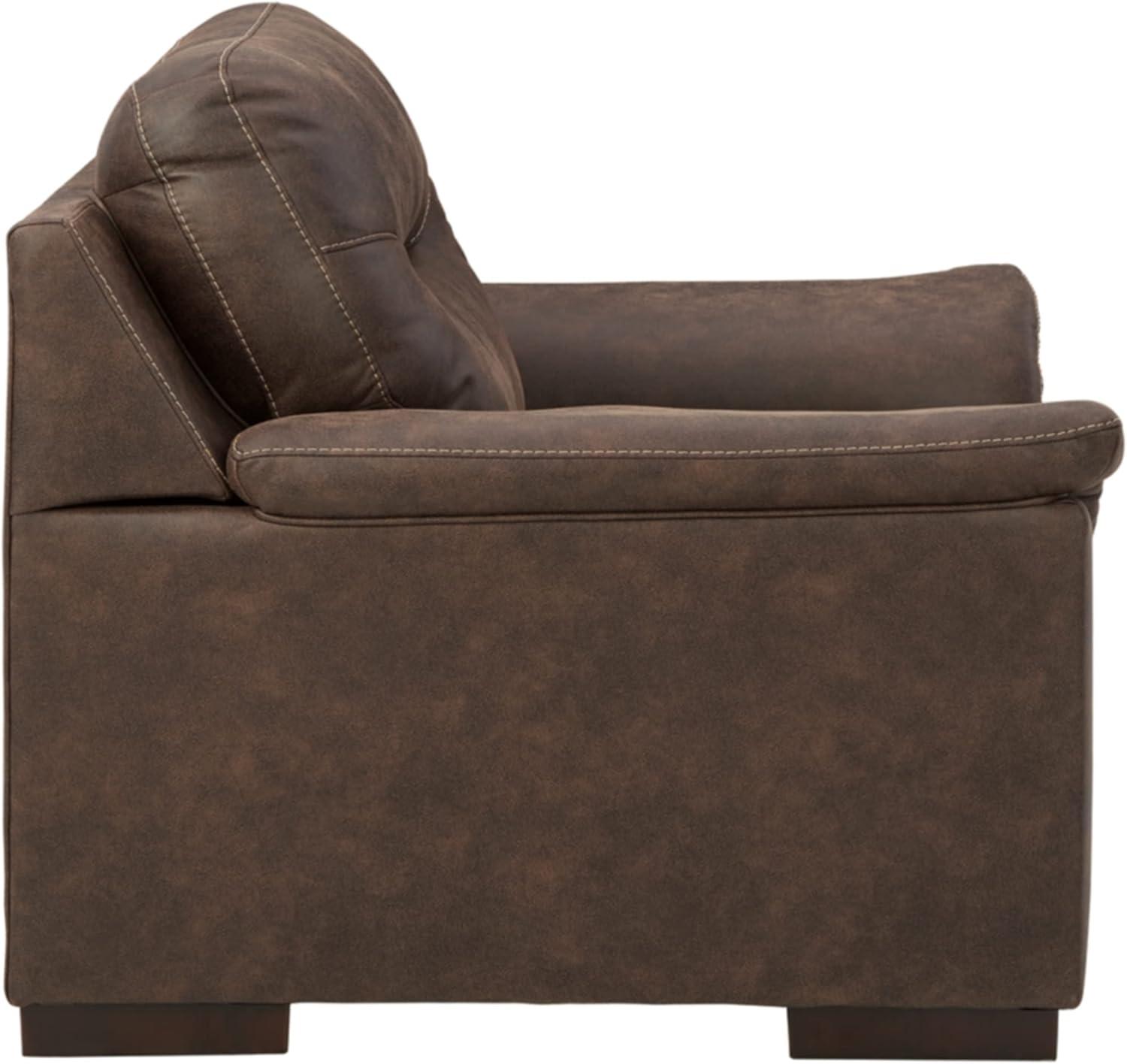imageSignature Design by Ashley Maderla Classic Rectangular Tufted Ottoman Dark BrownBrown