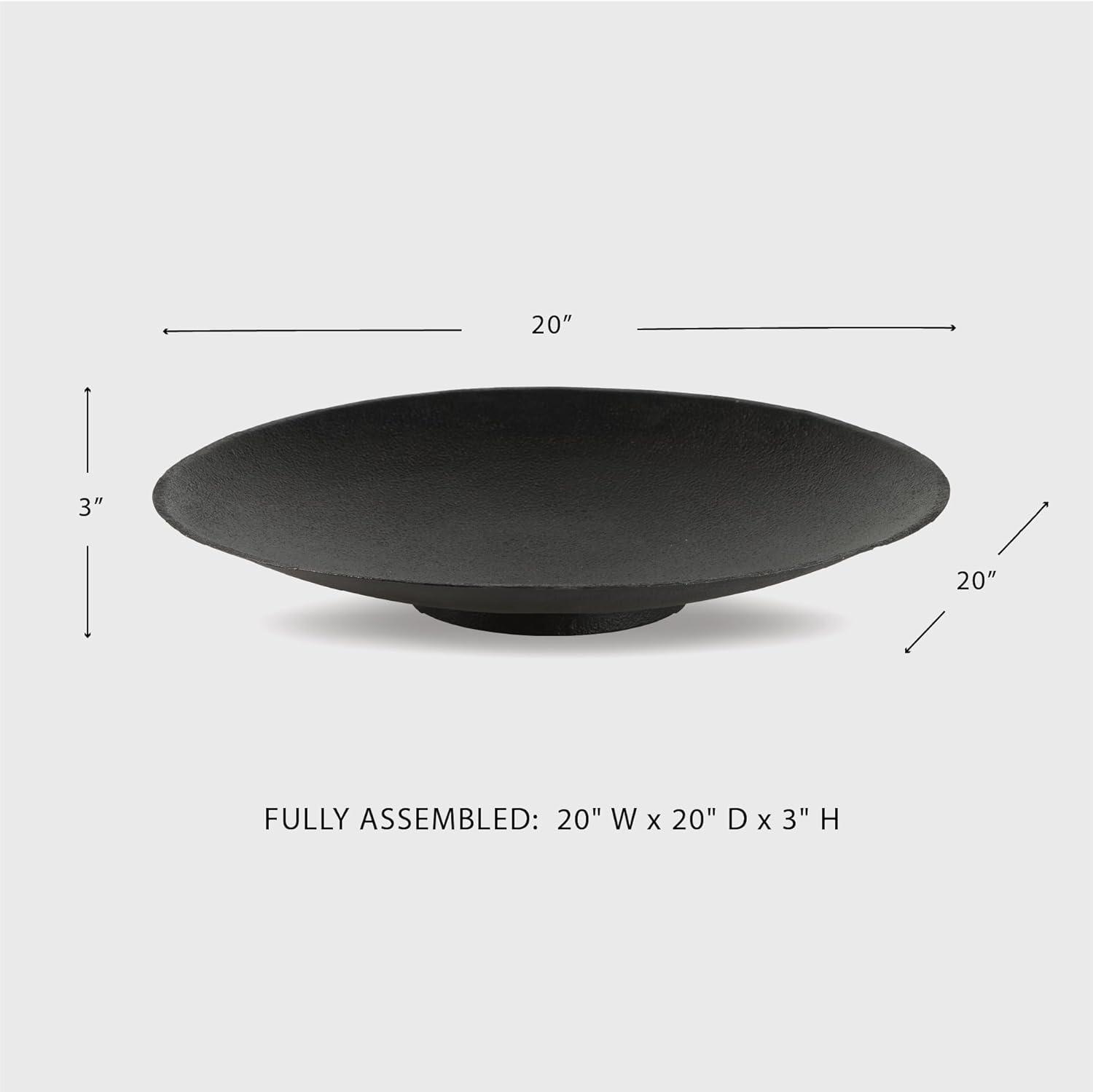 imageSignature Design by Ashley Moises Antique Metal Centerpiece Accent Bowl Dark BrownBrown