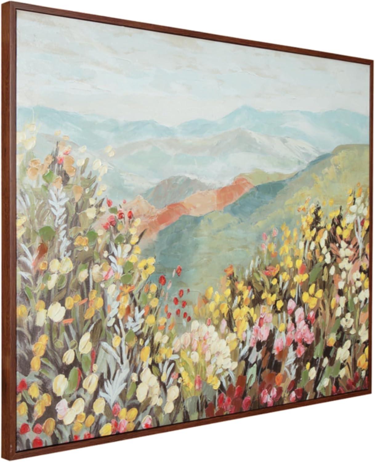 imageSignature Design by Ashley Pryorley Classic Hand Painted Landscapse Wall Art 50 x 40 Inches Blue amp Yellow