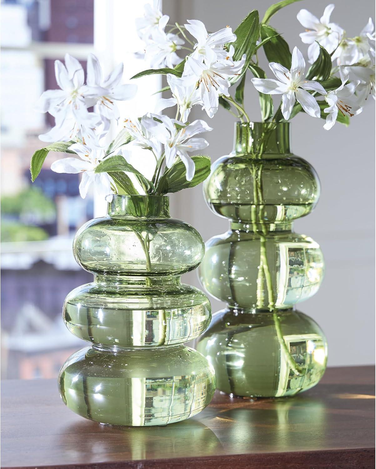 imageSignature Design by Ashley Renethorne Minimalist Watertight Glass 12 Vase Light GreenLight Green