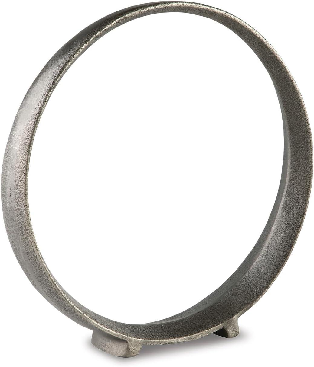 imageSignature Design by Ashley Ryandale Round Metal Sculpture Antique BlackGray