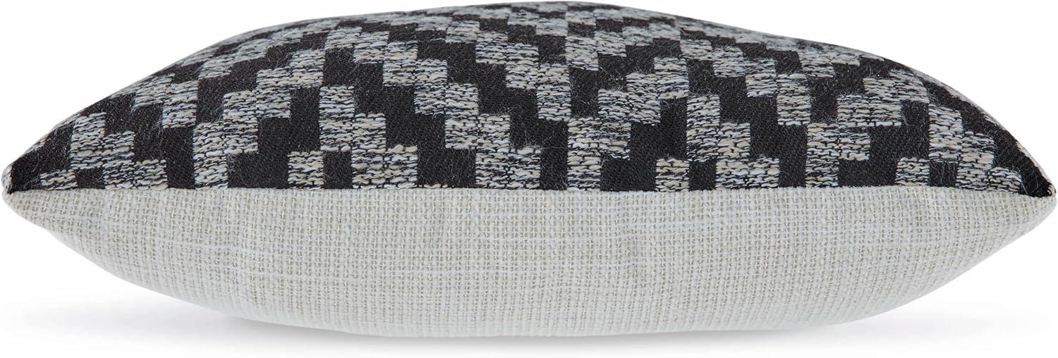 imageSignature Design by Ashley Tenslock NextGen Nuvella Casual IndoorOutdoor UV Resistant Chevron 18 x 18 Inches Pillow with Removable Cover and Zipper Closure Black amp White