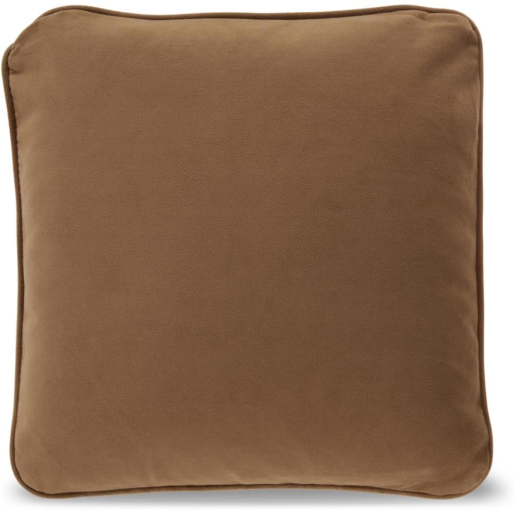 imageSignature Design by Ashley Caygan Contemporary Square Polyester Pillow with Feather Fill 20 x 20 Machine Washable BrownDark Brown Beige