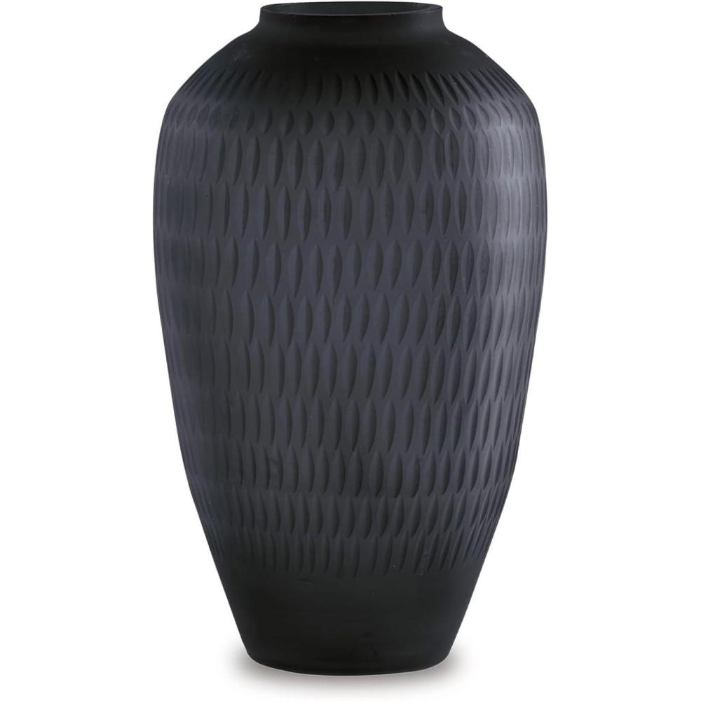 imageSignature Design by Ashley Etney 105 Contemporary Glass Vase Almost Black10 in