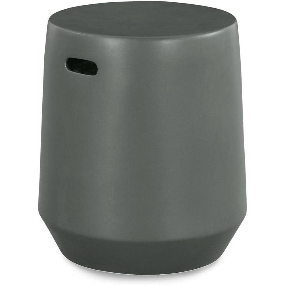 imageSignature Design by Ashley Kalmunds 175 Modern Ceramic IndoorOutdoor Stool Light Gray