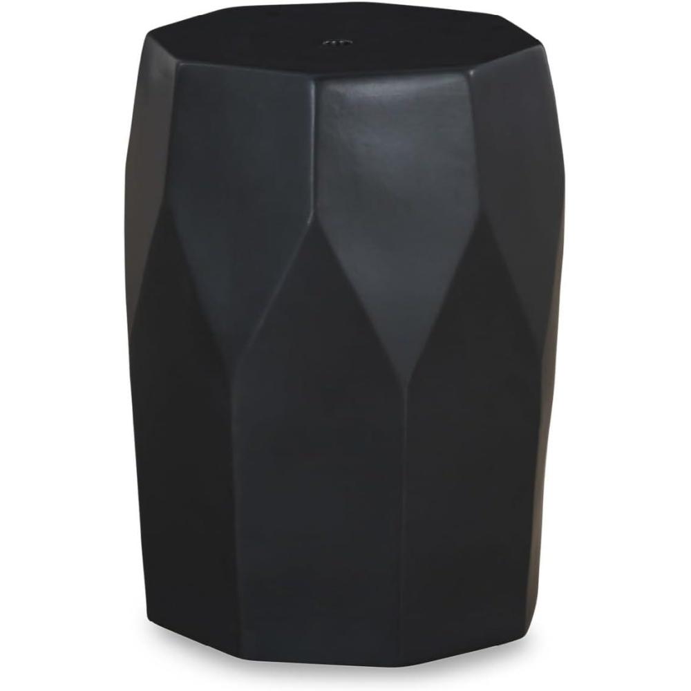 imageSignature Design by Ashley Rhysworth Contemporary Ceramic IndoorOutdoor Stool Black