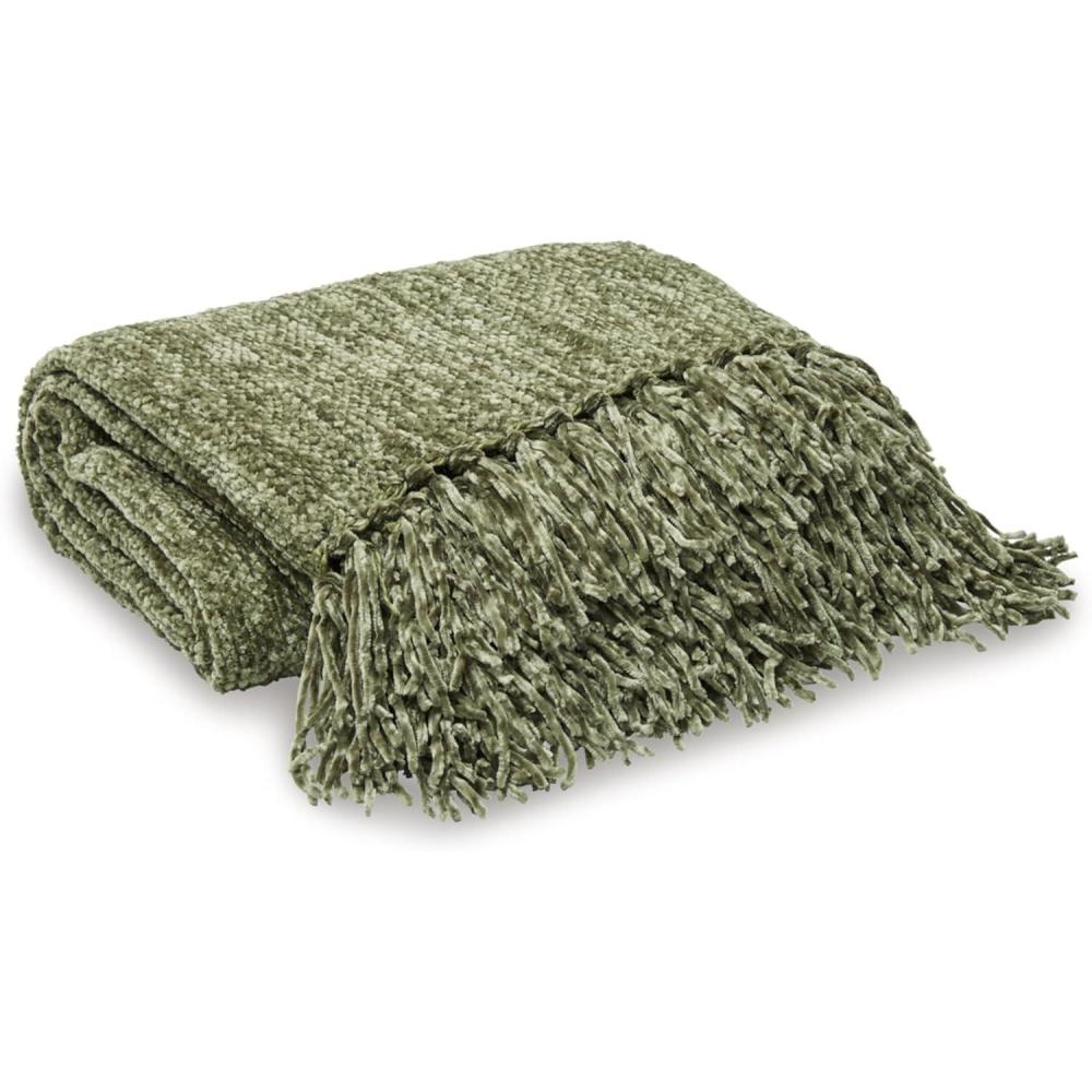 imageSignature Design by Ashley Tamish Contemporary Knotted Throw with Tassel GreenGreen
