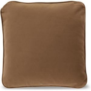 Signature Design by Ashley Caygan Contemporary Square Polyester Pillow with Feather Fill, 20″ x 20″, Machine Washable, Brown(Dark Brown & Beige)