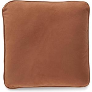 Signature Design by Ashley Caygan Contemporary Square Polyester Pillow with Feather Fill, 20″ x 20″, Machine Washable, Brown(Orange & Red)