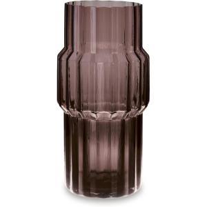 Signature Design by Ashley Dorlow Contemporary Indoor/Outdoor 9.25″ Glass Countertop Vase with Oversized Fluted Detail, Purple(Small)