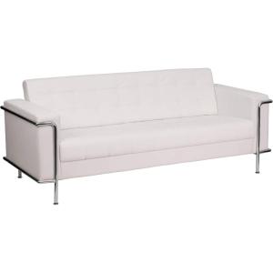 Signature Design by Ashley HERCULES Lesley Series Contemporary White LeatherSoft Sofa with Encasing Frame