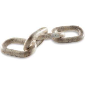Signature Design by Ashley Kenport Contemporary Marble Chain Sculpture, Light Beige