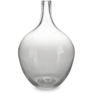 Signature Design by Ashley Kurthorne Casual Indoor/Outdoor 11″ Seeded Glass Tabletop Vase, Glass(11″)