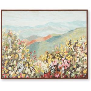 Signature Design by Ashley Pryorley Classic Hand Painted Landscapse Wall Art 50 x 40 Inches, Blue & Yellow