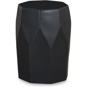 Signature Design by Ashley Rhysworth Contemporary Ceramic Indoor/Outdoor Stool, Black