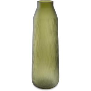 Signature Design by Ashley Scottyard Contemporary Indoor/Outdoor Floral Glass Tabletop Vase, Light Green(Light Green)