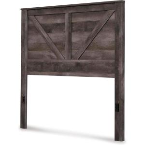 Signature Design by Ashley Wynnlow Rustic Queen Crossbuck Panel Headboard, Weathered Gray(Gray)