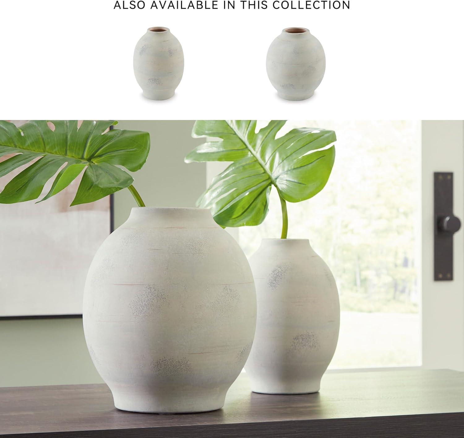 imageSignature Design by Ashley Clayson Vintage Indoor 10 Distressed Ceramic Tabletop Vase Beige amp Light Green10