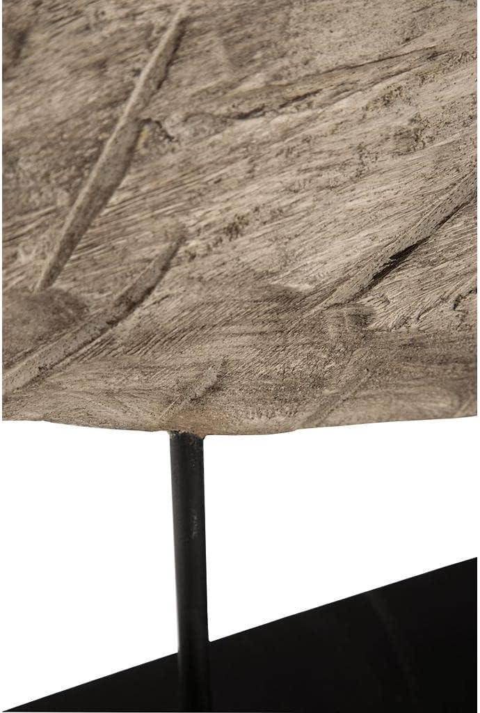 imageSignature Design by Ashley Dashburn Casual Antiqued Wood and Metal 12 Sculpture White amp BlackBrown Black